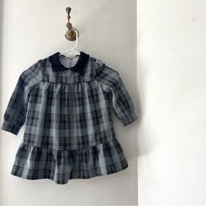 Limonana Plaid Crochet Collar Dress | Size 4